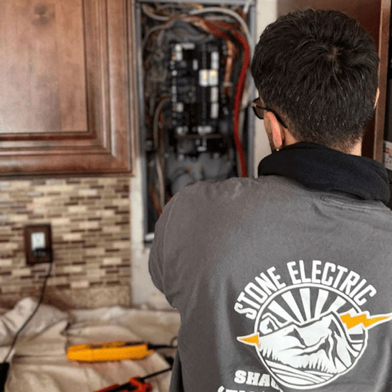 electrician and electrical panel