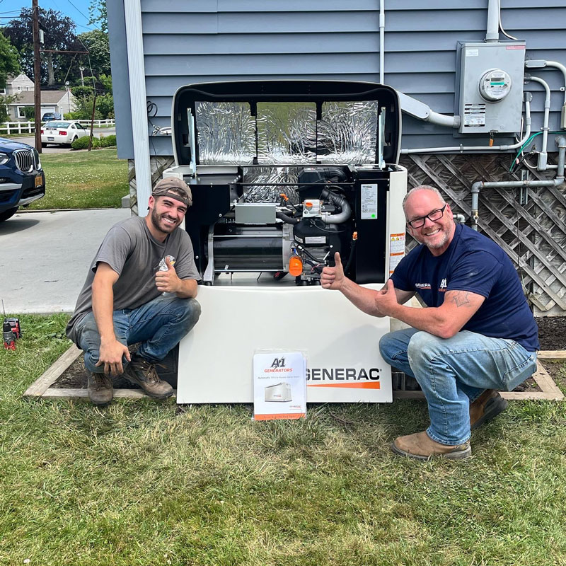 two men and a generator